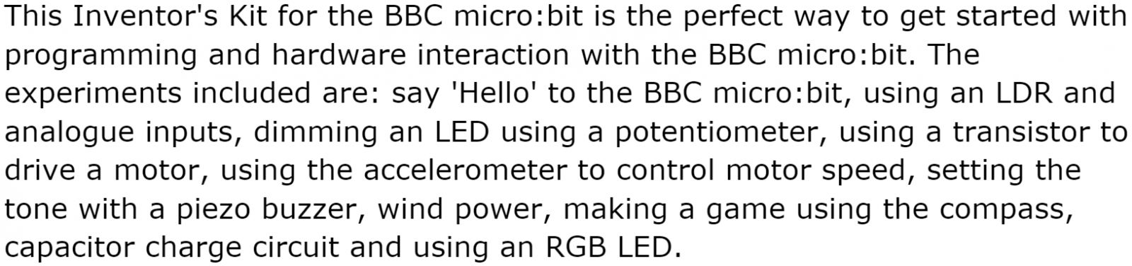 ערכת פיתוח עבור BBC MICRO BIT INVENTOR KIT 5603